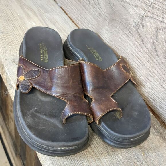 Skechers Y2K Toe Slip On Sandals Women's Size 5 - Picture 1 of 8